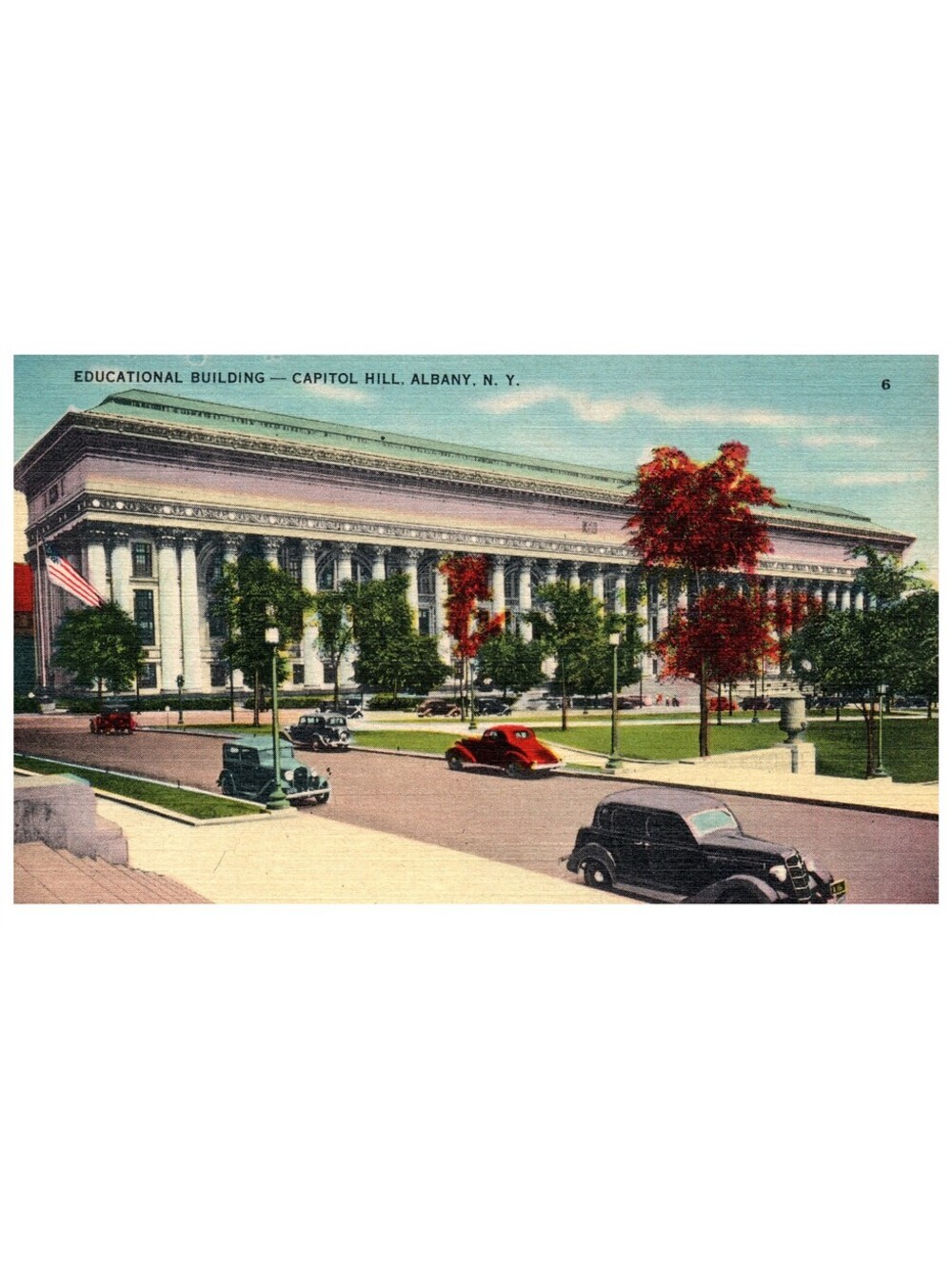 Vintage Postcard Educational Building Capitol Hill Albany New York